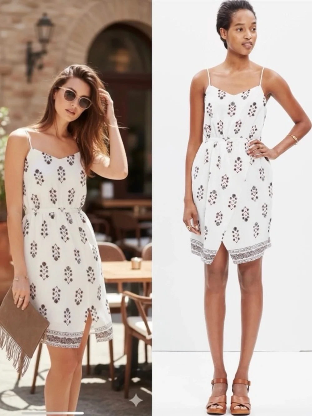 Madewell Silk Sandstar Dress in Vine Floral Size 8 - Picture 1 of 5